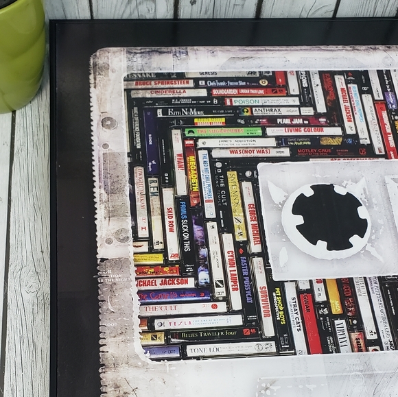 Vintage Style Cassette Mixtapes Collage Canvas Art Print, Size 33"Lx22"Hx1.5" - Picture 8 of 13